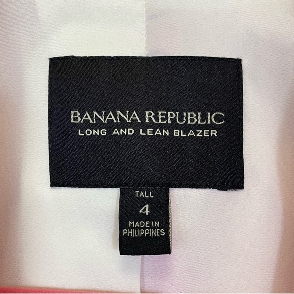Banana Republic Long and Lean Wool Blend Tailored Blazer Size 4 Tall - Picture 2 of 11